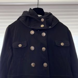 Hurley black cotton coat with hood
